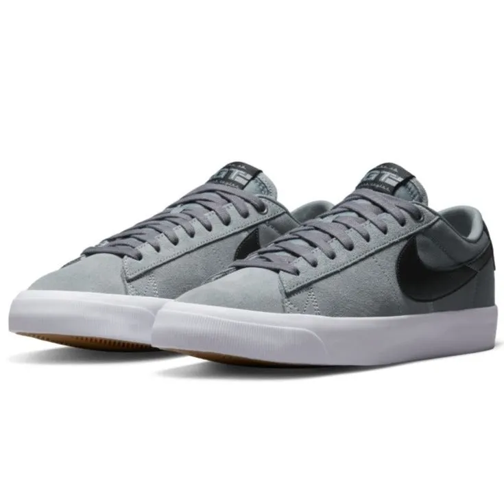 Nike SB Blazer Low Pro GT Premium Skateboard Shoe - Cool Grey/Black-Cool Grey-White
