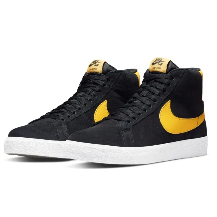 Nike SB Blazer Mid Skate Shoe - Black/University Gold-Black-White