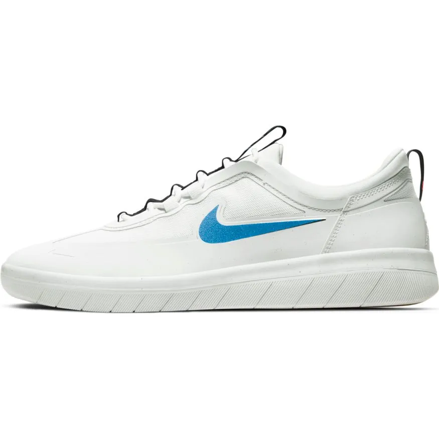 Nike SB Nyjah Free 2 Skateboard Shoe - Summit White/Blue Hero-Chile Red-Black