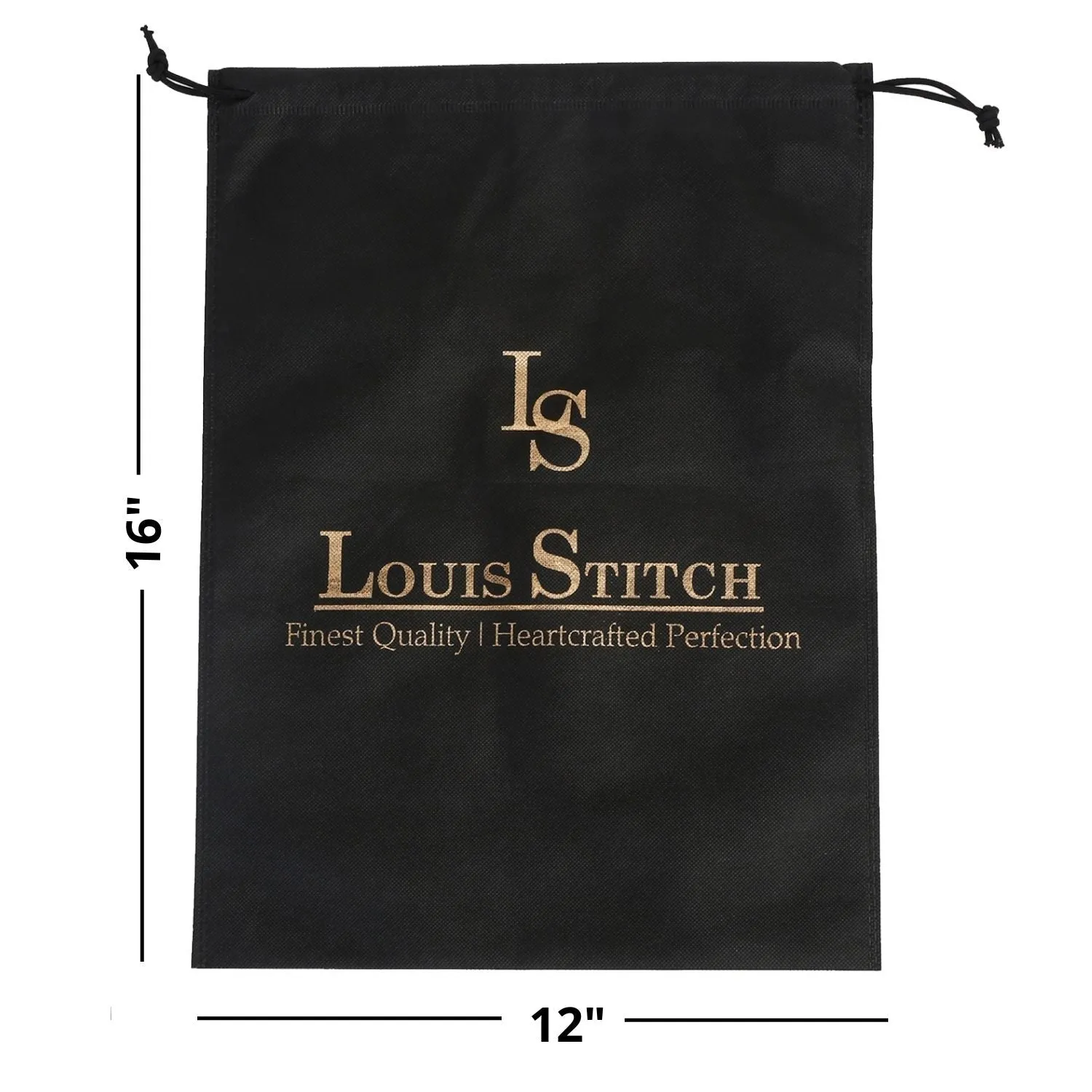 Non Woven Shoe Bag Pack Of  16 Black Plain