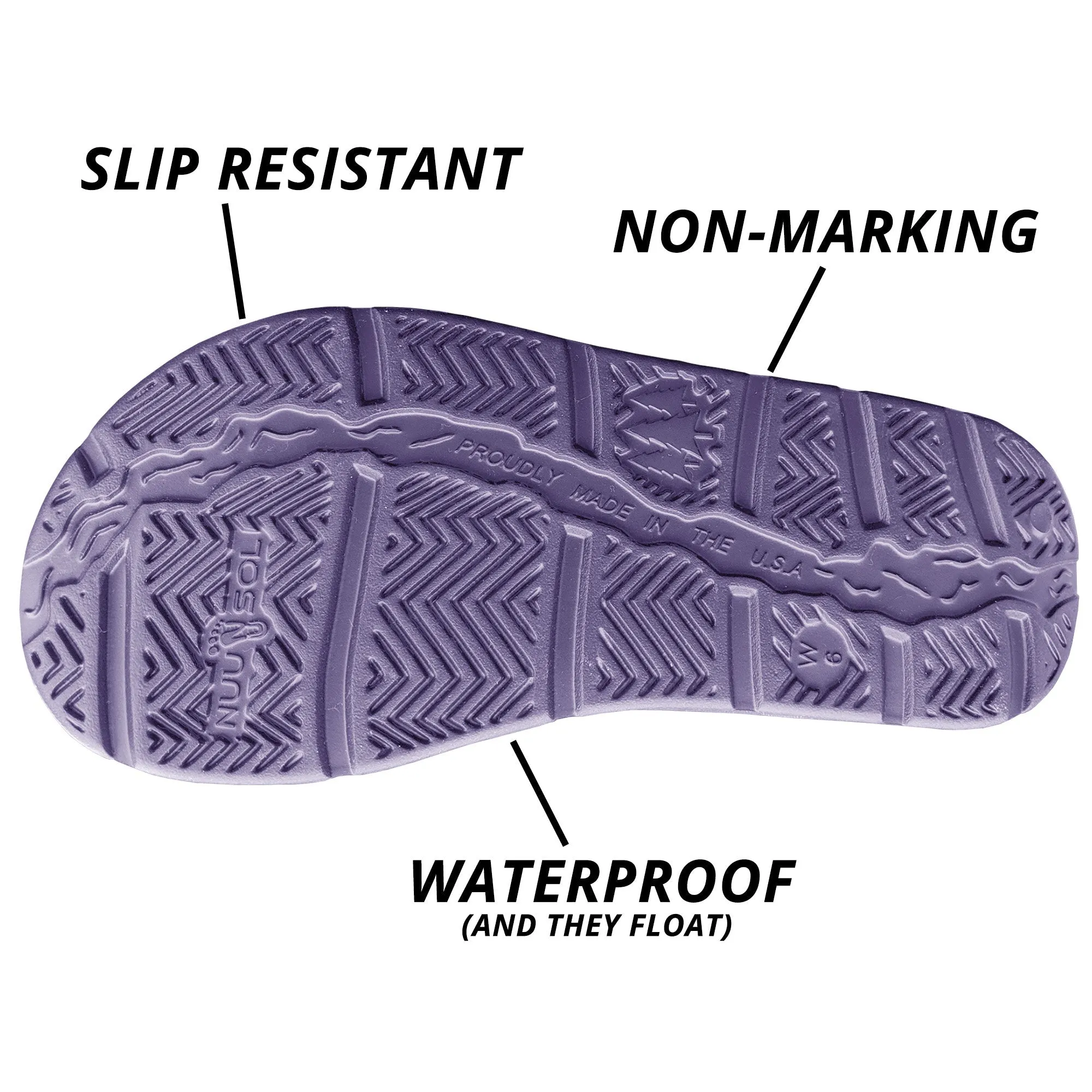NUUSOL - CASCADE FLIP FLOP - PURPLE