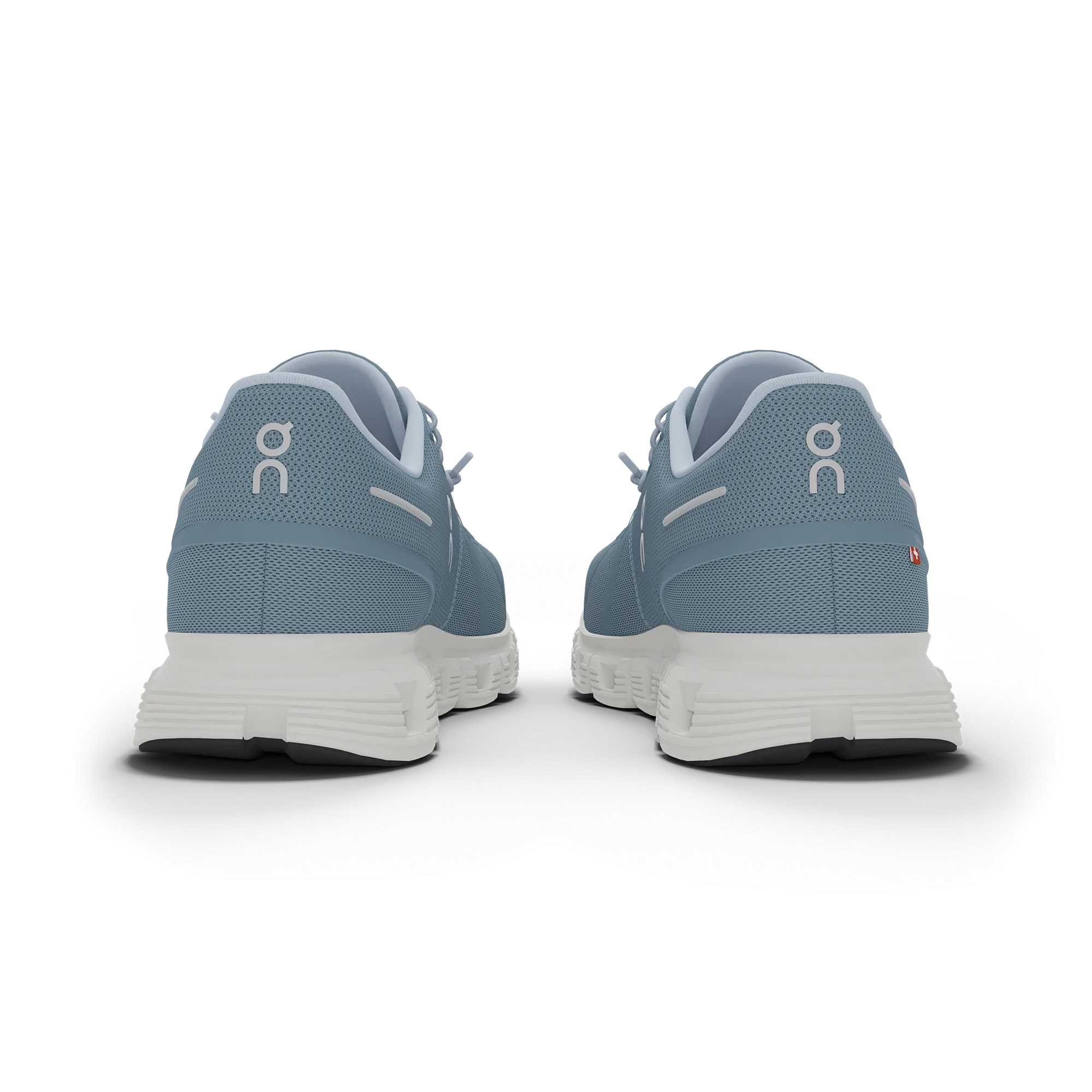 On Men's Cloud 6 Shoes - Chambray / White