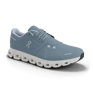 On Men's Cloud 6 Shoes - Chambray / White