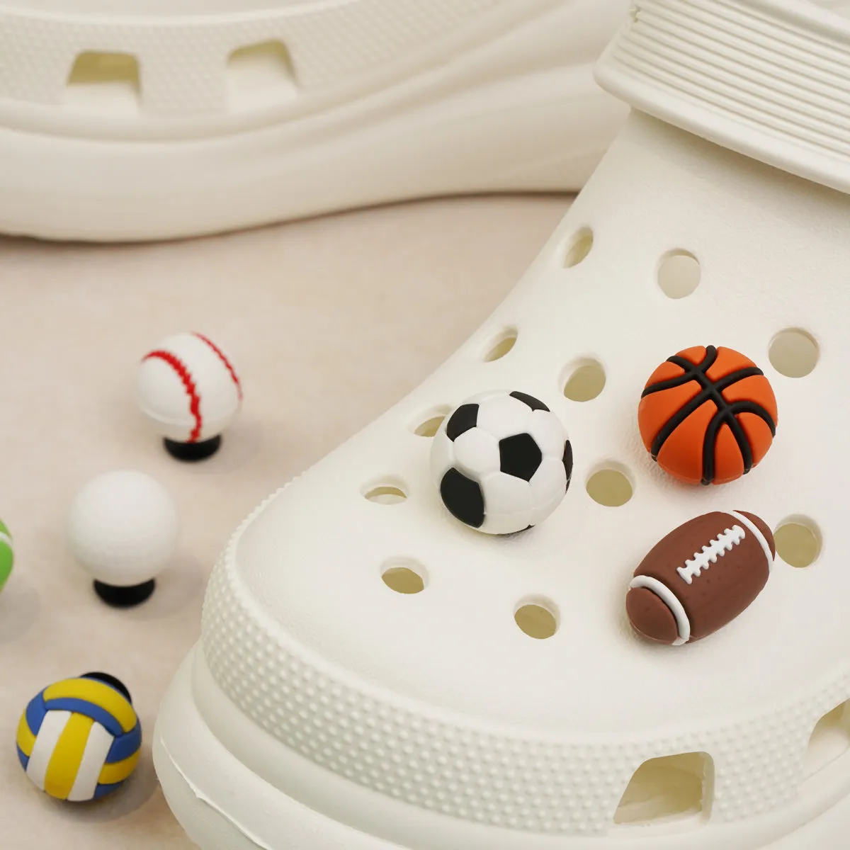 Owllaser Volleyball Charms for Shoes, Accessories for Crocs Shoes