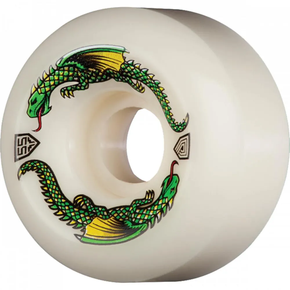 Powell Peralta Green Dragon 55mm Off White Skateboard Wheels