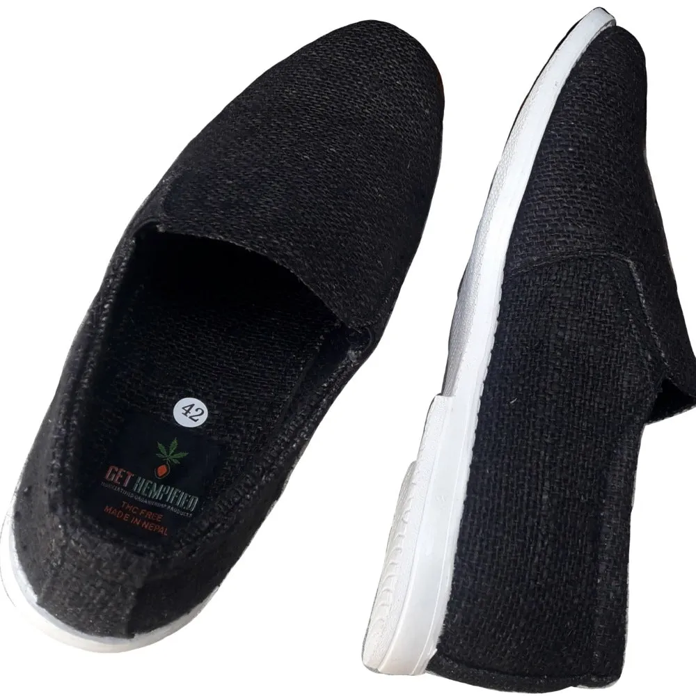 Pure Hemp Slip On Shoes - Black Widows