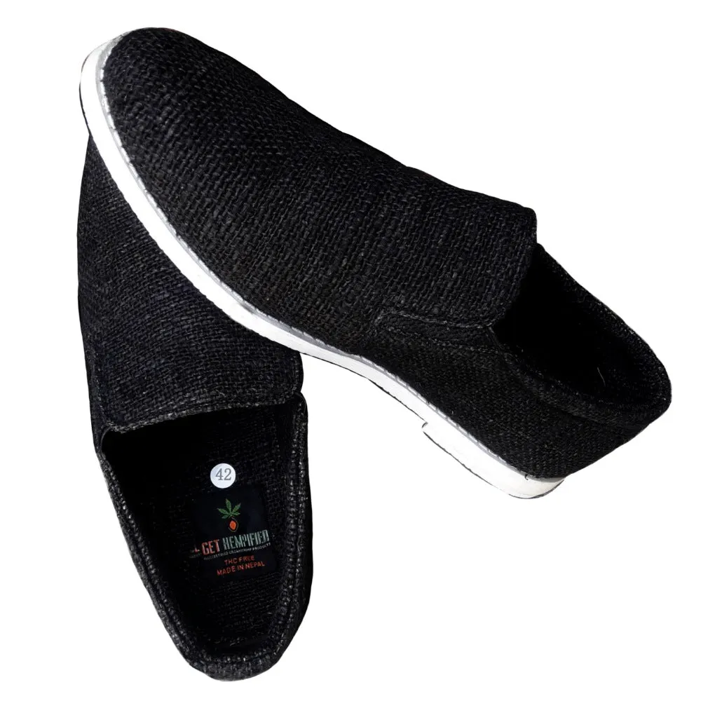 Pure Hemp Slip On Shoes - Black Widows