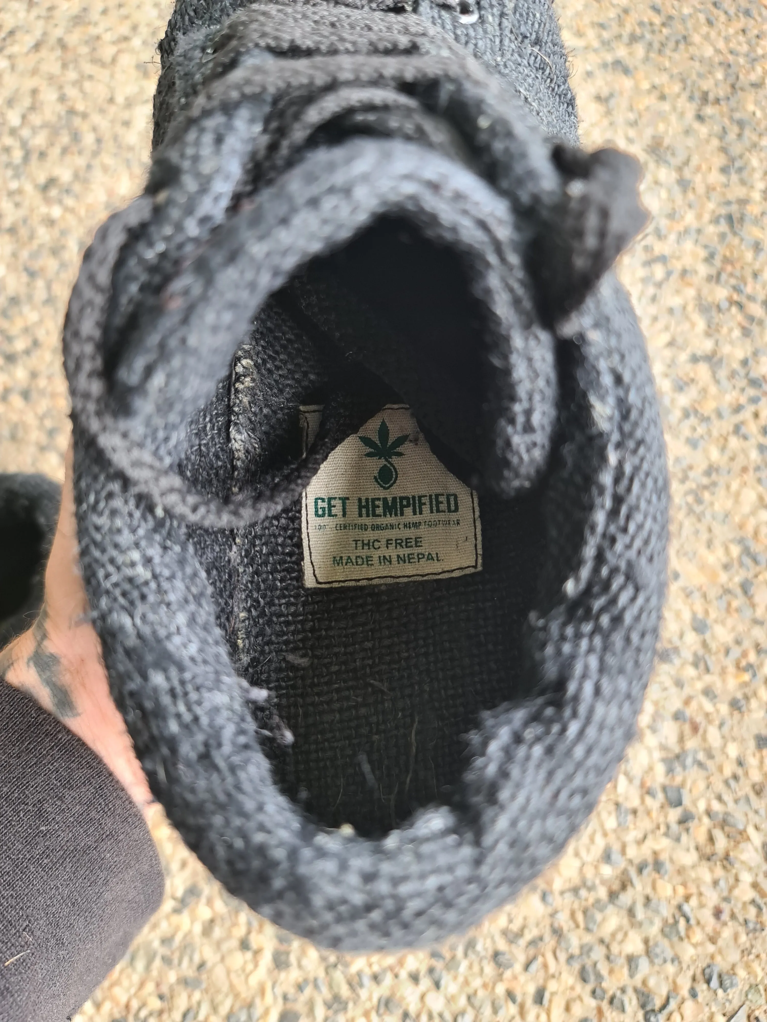 Pure Hemp Trainers - Black Widow