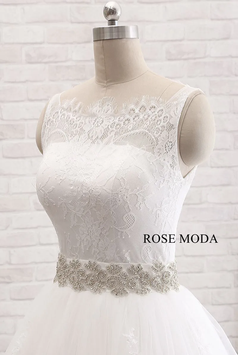 Rosemoda Ball Gown Wedding Dress With Crystal Belt