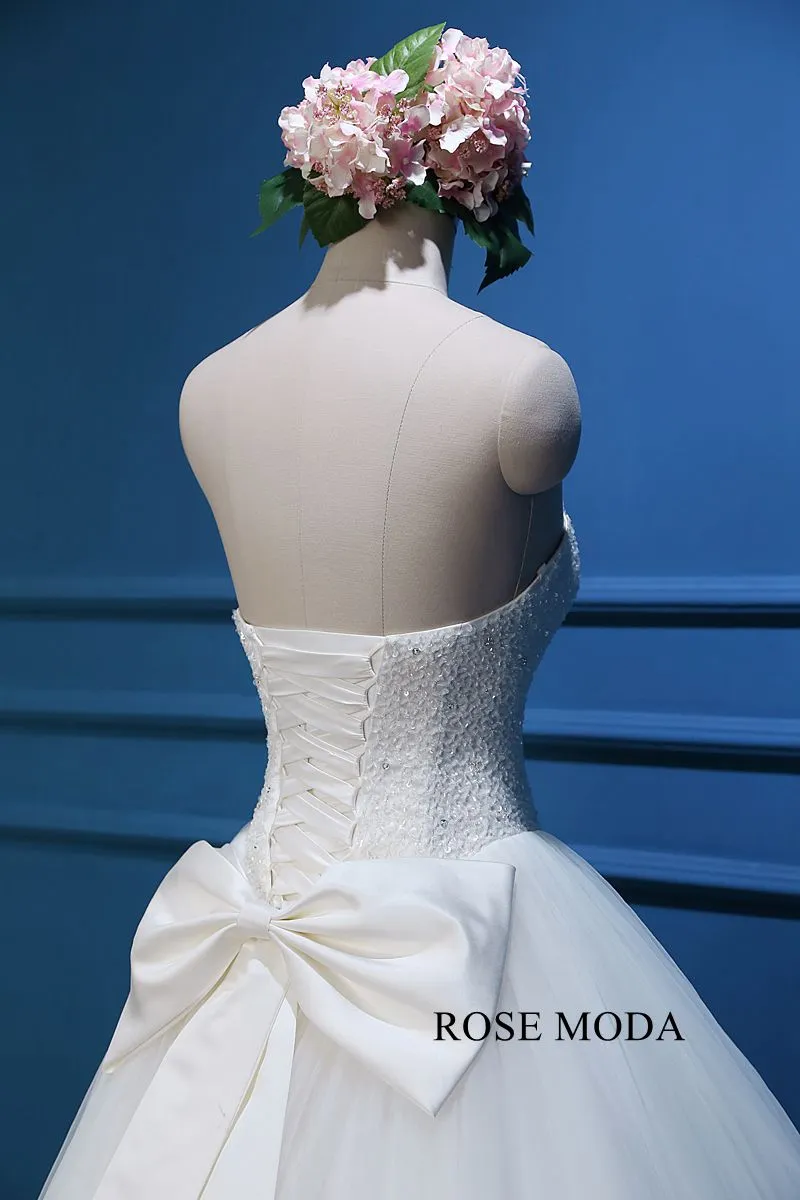 Rosemoda Sweetheart Neckline Beaded Ball Gown Wedding Dress