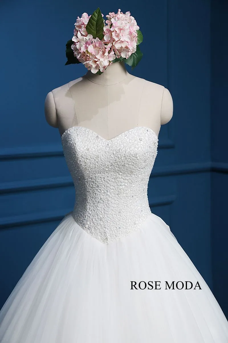 Rosemoda Sweetheart Neckline Beaded Ball Gown Wedding Dress