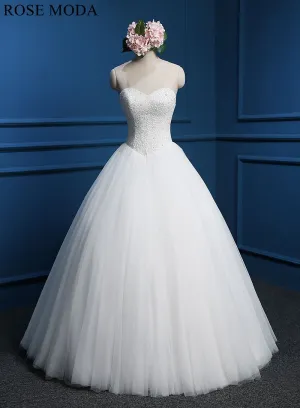 Rosemoda Sweetheart Neckline Beaded Ball Gown Wedding Dress