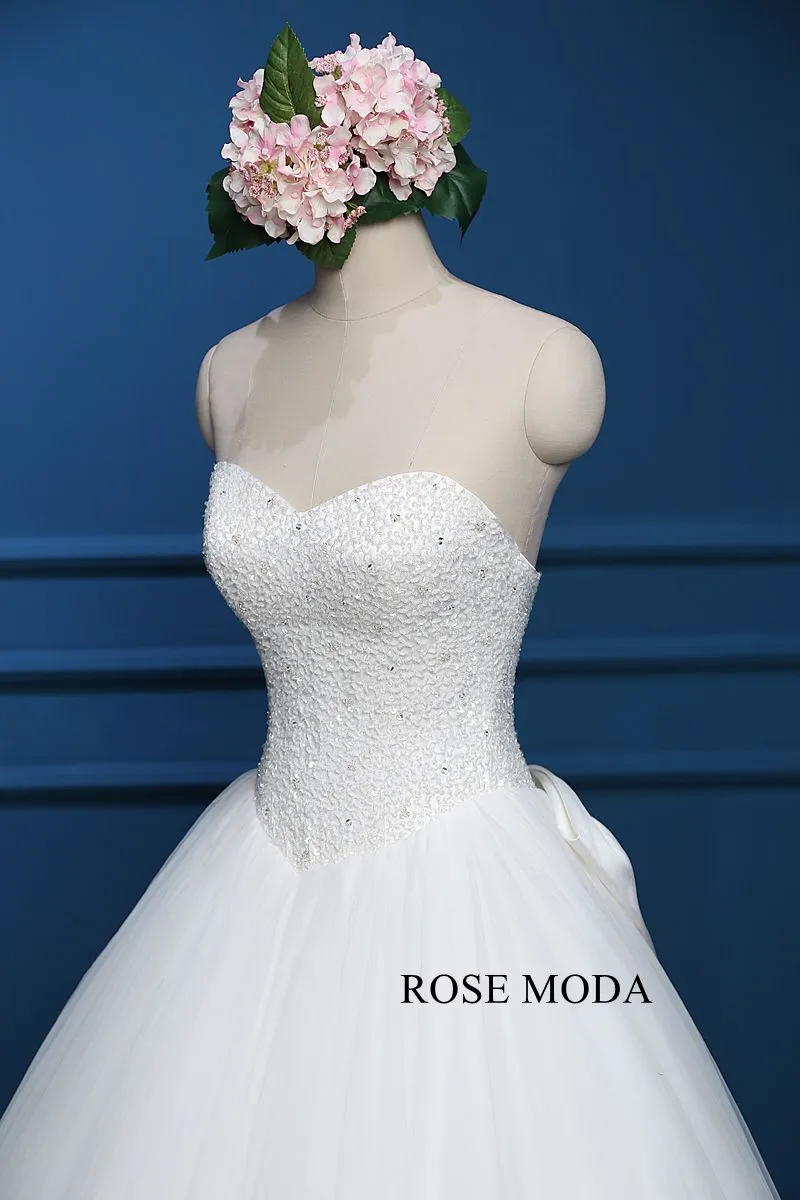 Rosemoda Sweetheart Neckline Beaded Ball Gown Wedding Dress