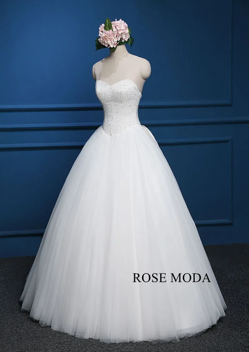 Rosemoda Sweetheart Neckline Beaded Ball Gown Wedding Dress