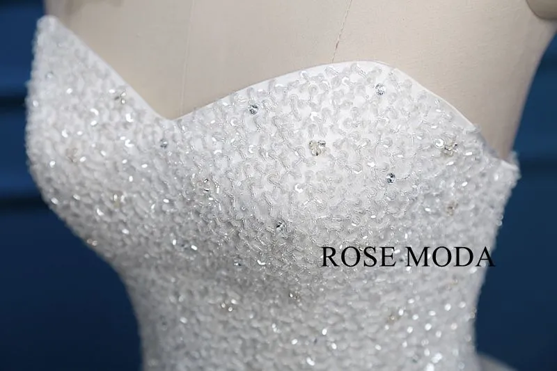 Rosemoda Sweetheart Neckline Beaded Ball Gown Wedding Dress