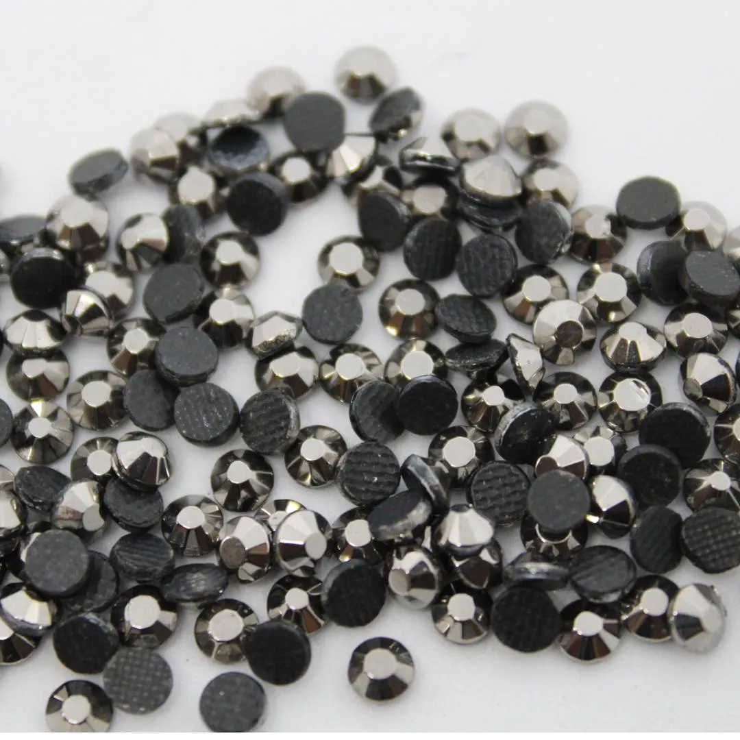 Silver Hematite DMC Hot Fix Rhinestone Flat Back