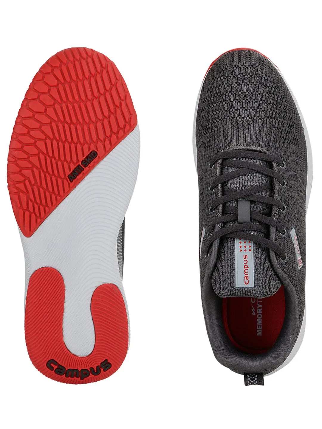 TOLL Grey Men's Running Shoes