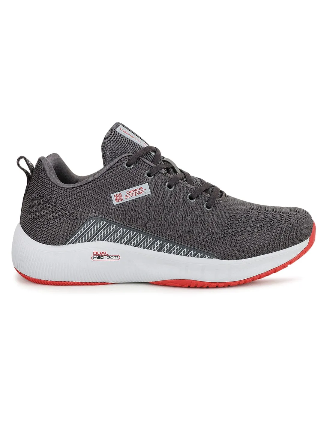 TOLL Grey Men's Running Shoes