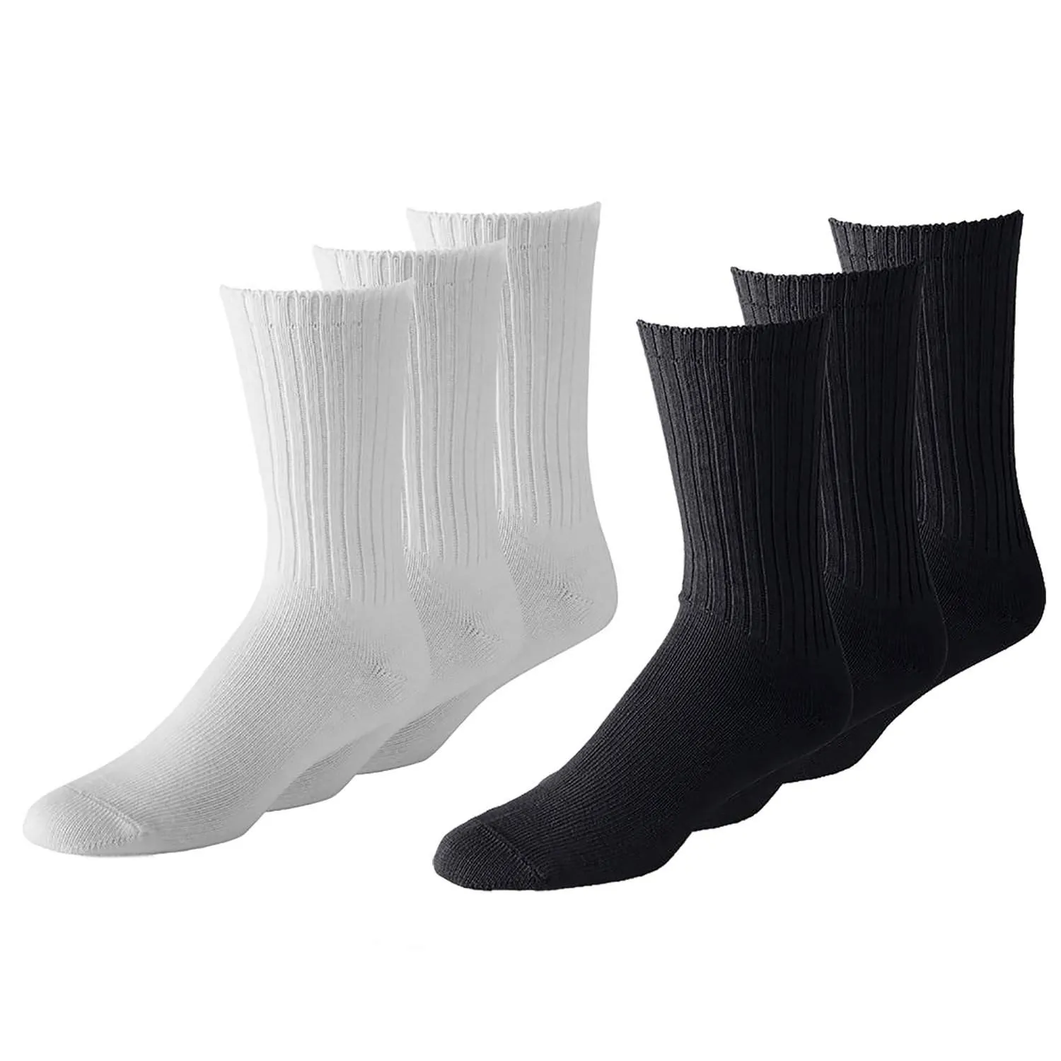 Unibasic Unisex Crew Athletic Sports Cotton Socks  10 Pack