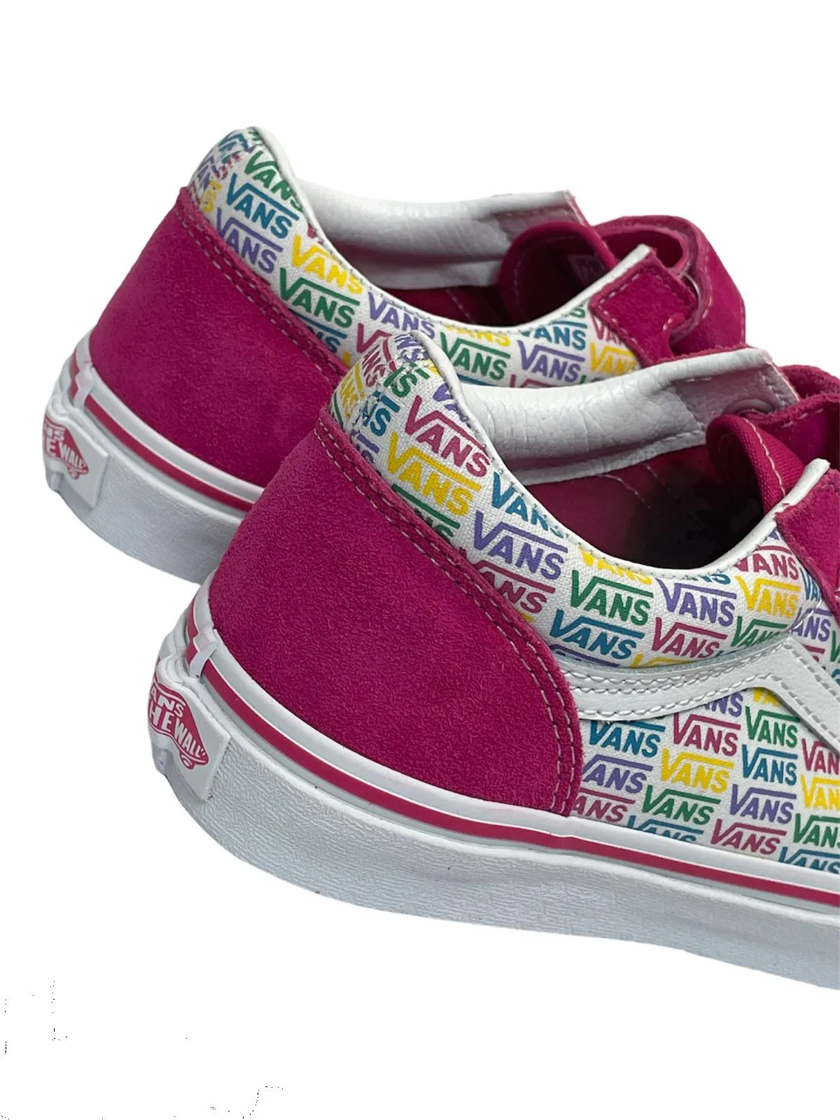 Vans Juniors Old Skool V Rainbow Leather Trainers