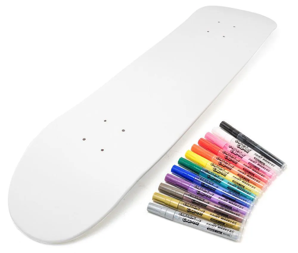 Venom Skateboards Deck With Colour Create Pens & Free Deck Wall Hanger