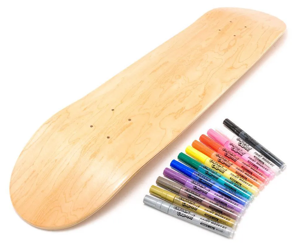 Venom Skateboards Deck With Colour Create Pens & Free Deck Wall Hanger