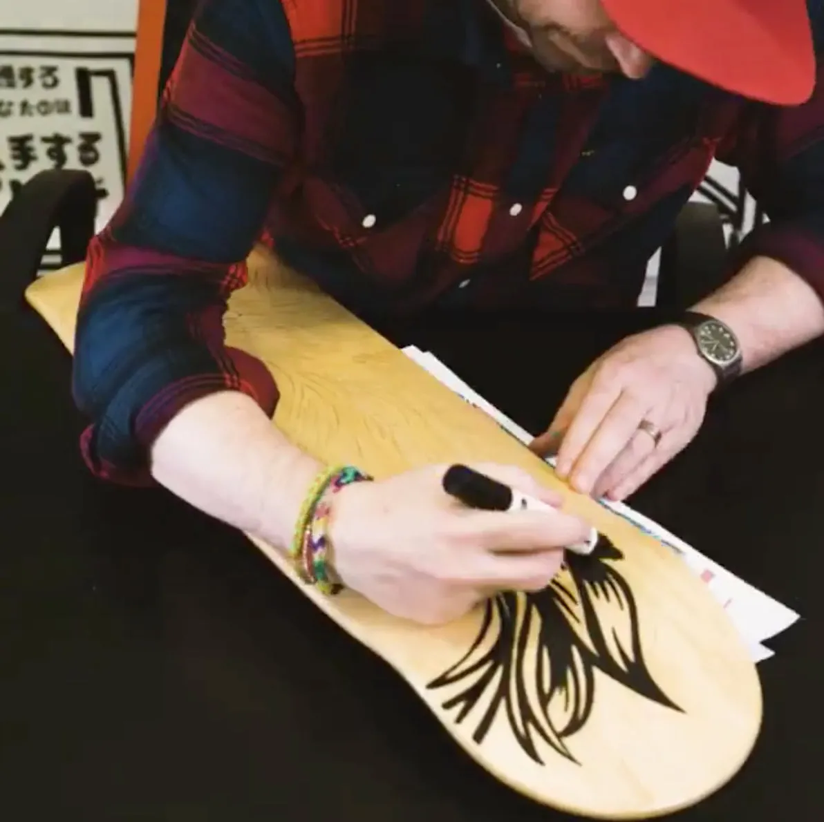 Venom Skateboards Deck With Colour Create Pens & Free Deck Wall Hanger