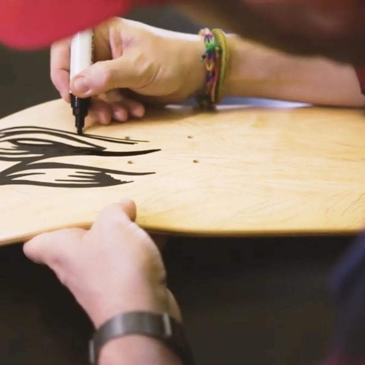 Venom Skateboards Deck With Colour Create Pens & Free Deck Wall Hanger