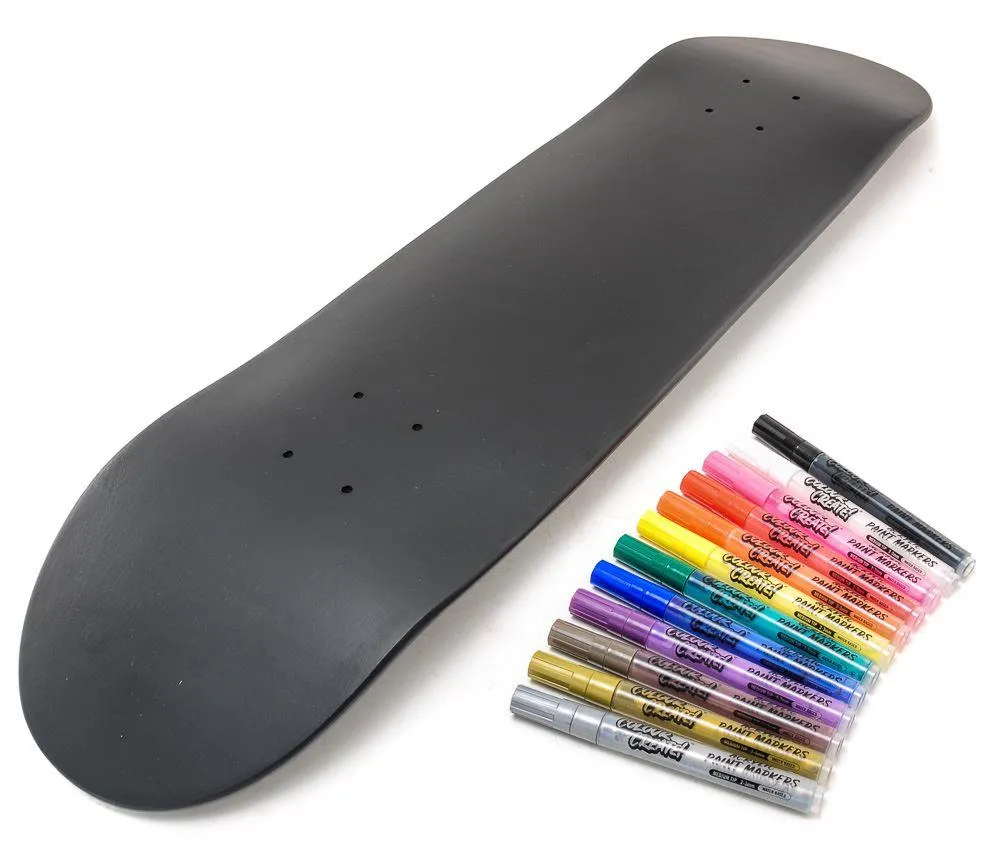 Venom Skateboards Deck With Colour Create Pens & Free Deck Wall Hanger