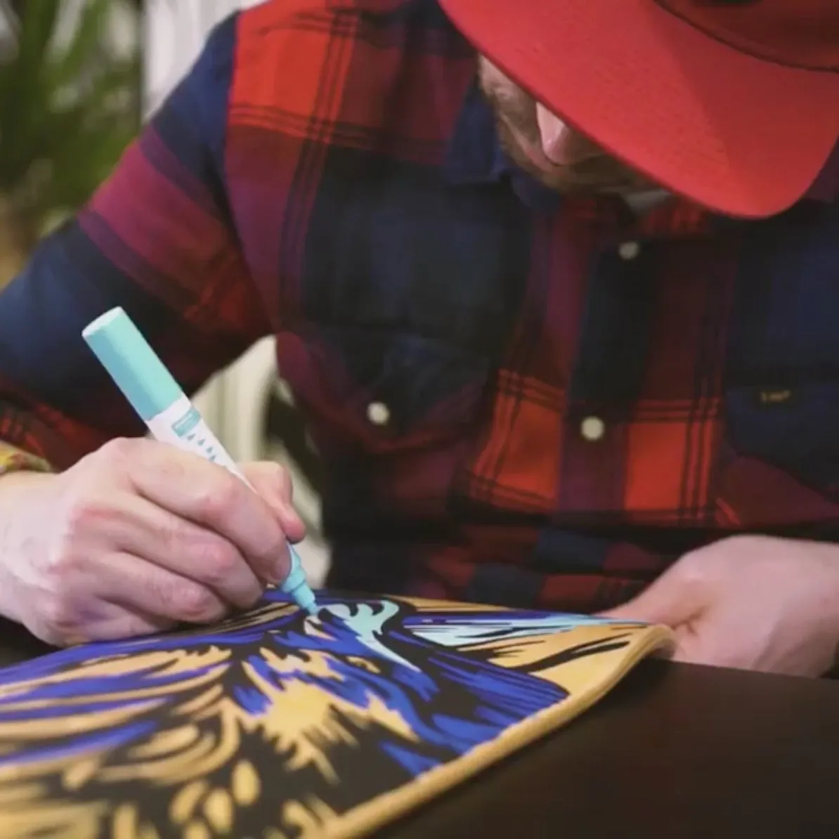 Venom Skateboards Deck With Colour Create Pens & Free Deck Wall Hanger