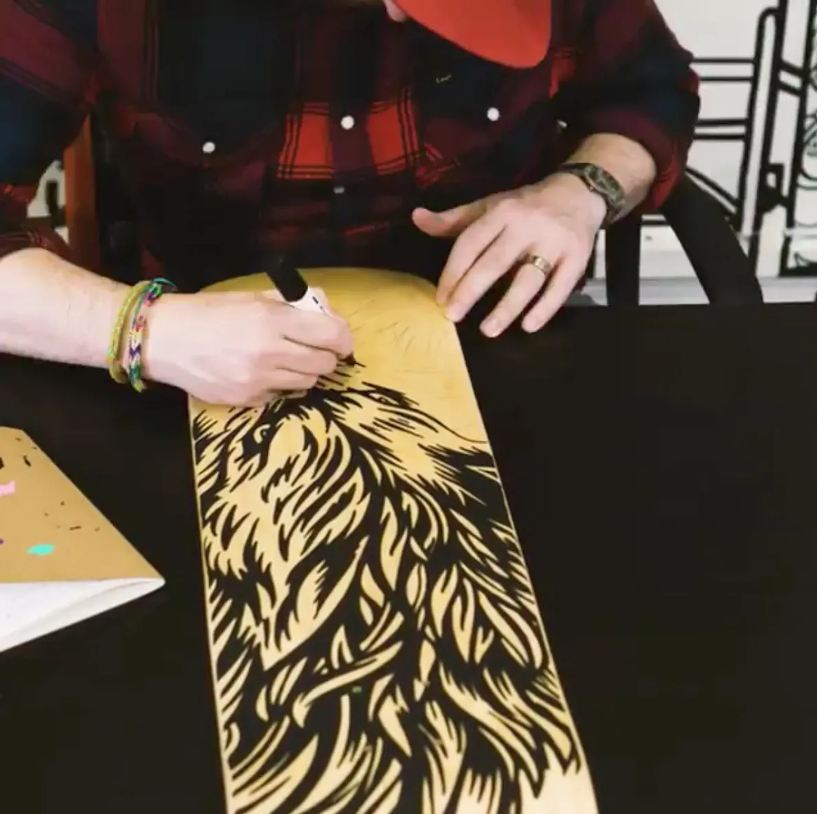 Venom Skateboards Deck With Colour Create Pens & Free Deck Wall Hanger