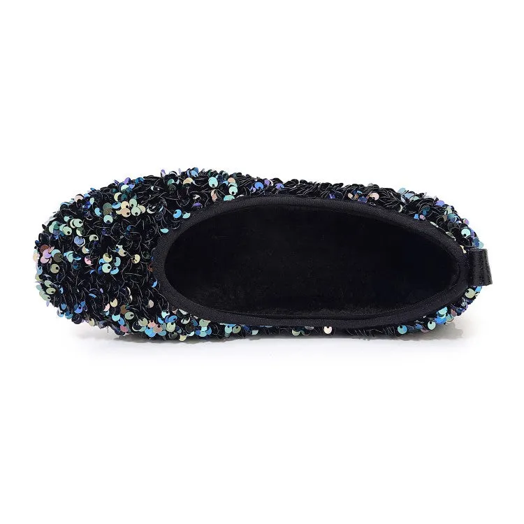Women's Lightweight Bling Bling Sequins Slip on Flats Shoes