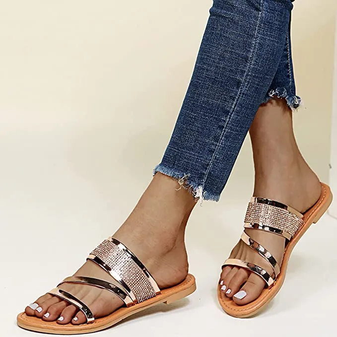 Women's Open Toe Slippers Comfort Lightweight  Casual Roman Shoes  Sandals