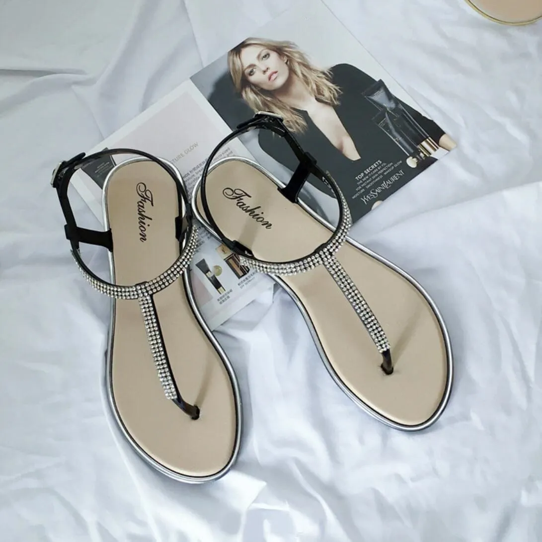 Women's Shoes Summer Rhinestone Flat Shoes