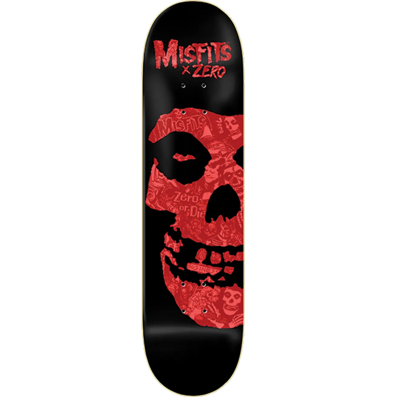 Zero Misfits Collage Skateboard Deck - 8.5" Black/Red