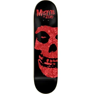 Zero Misfits Collage Skateboard Deck - 8.5" Black/Red